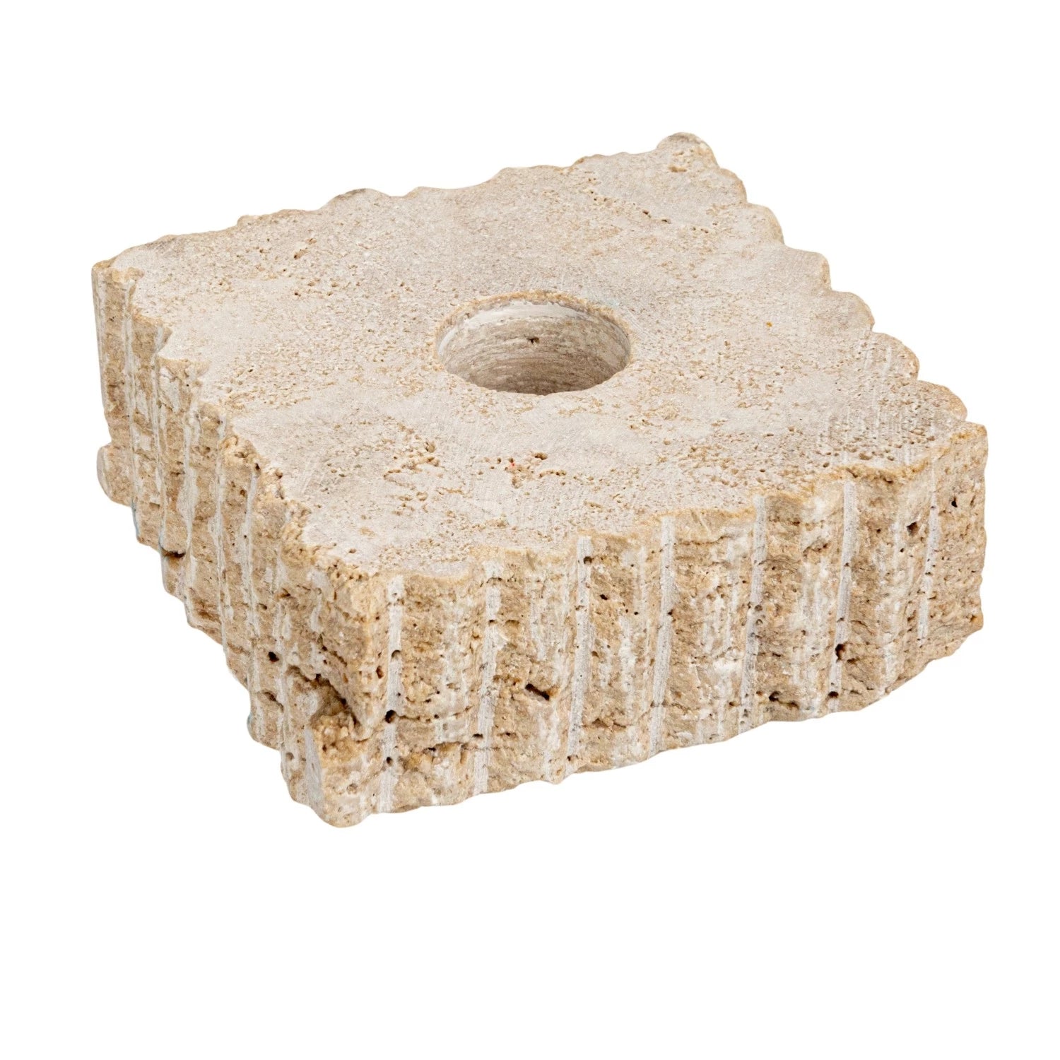 AH3375 Marble & Travertine Tealight Holder