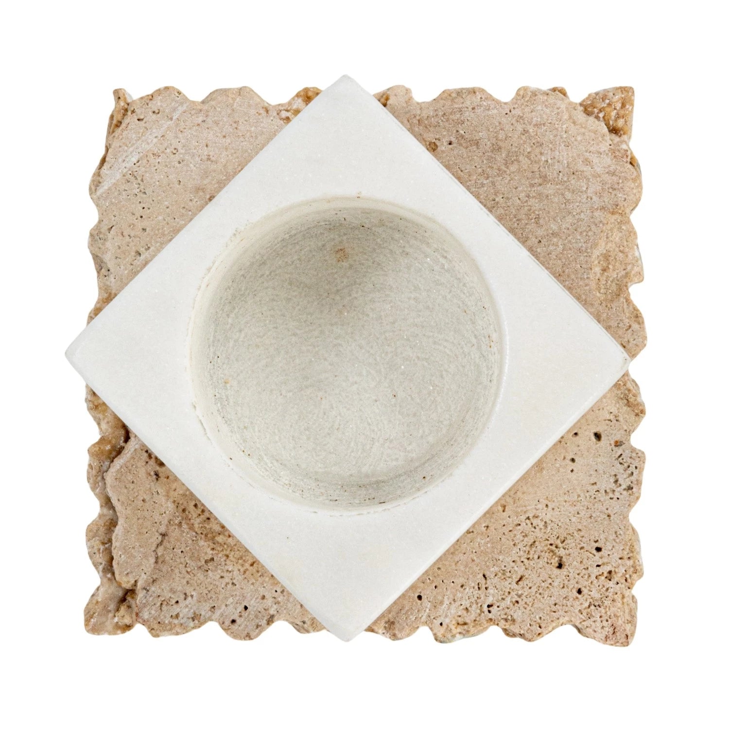AH3375 Marble & Travertine Tealight Holder