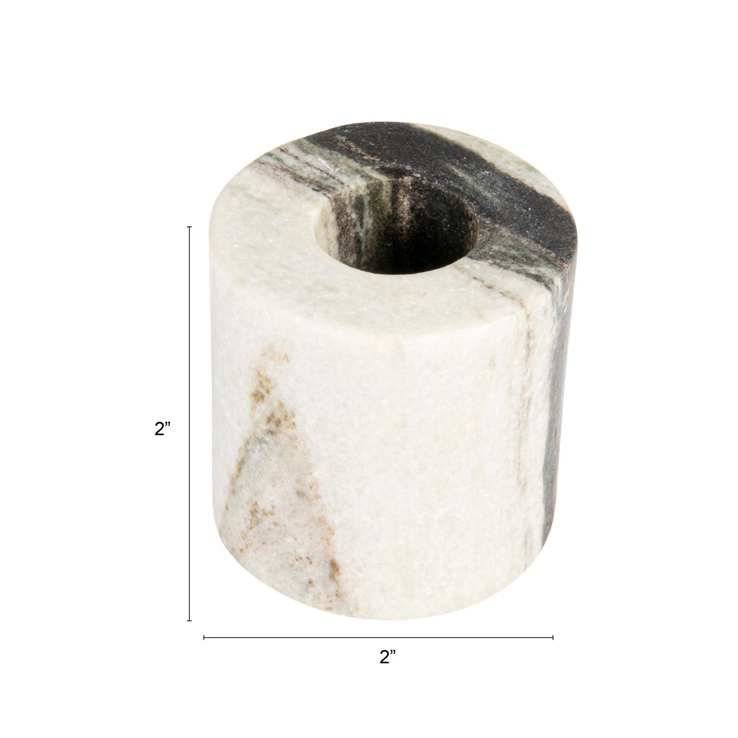 AH3641 Marble Taper Holder, Black Melange