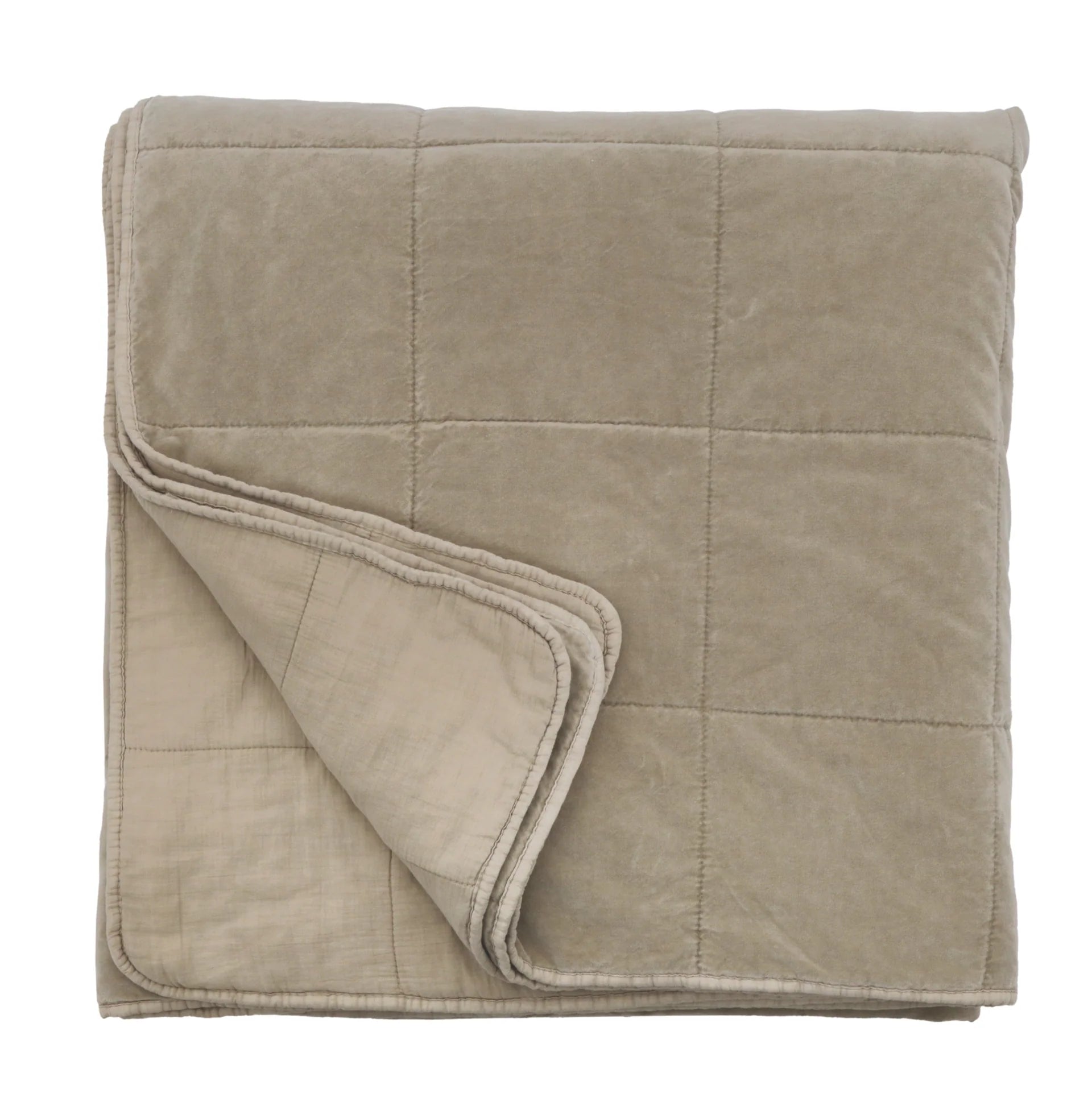 CU-4600-T-04 Amsterdam Taupe Coverlet, King