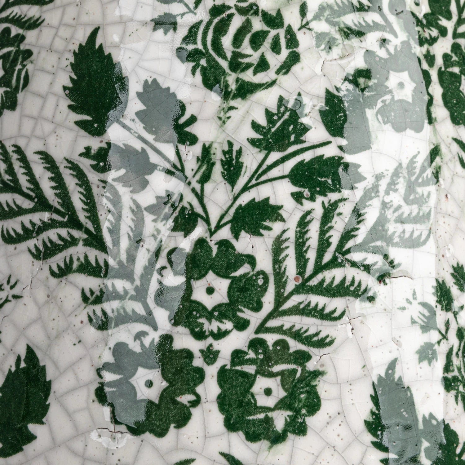 DF8703 Terracotta Planter w/ Transferware Pattern