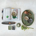 DF8843 Stoneware Platter w/ Relief Botanical