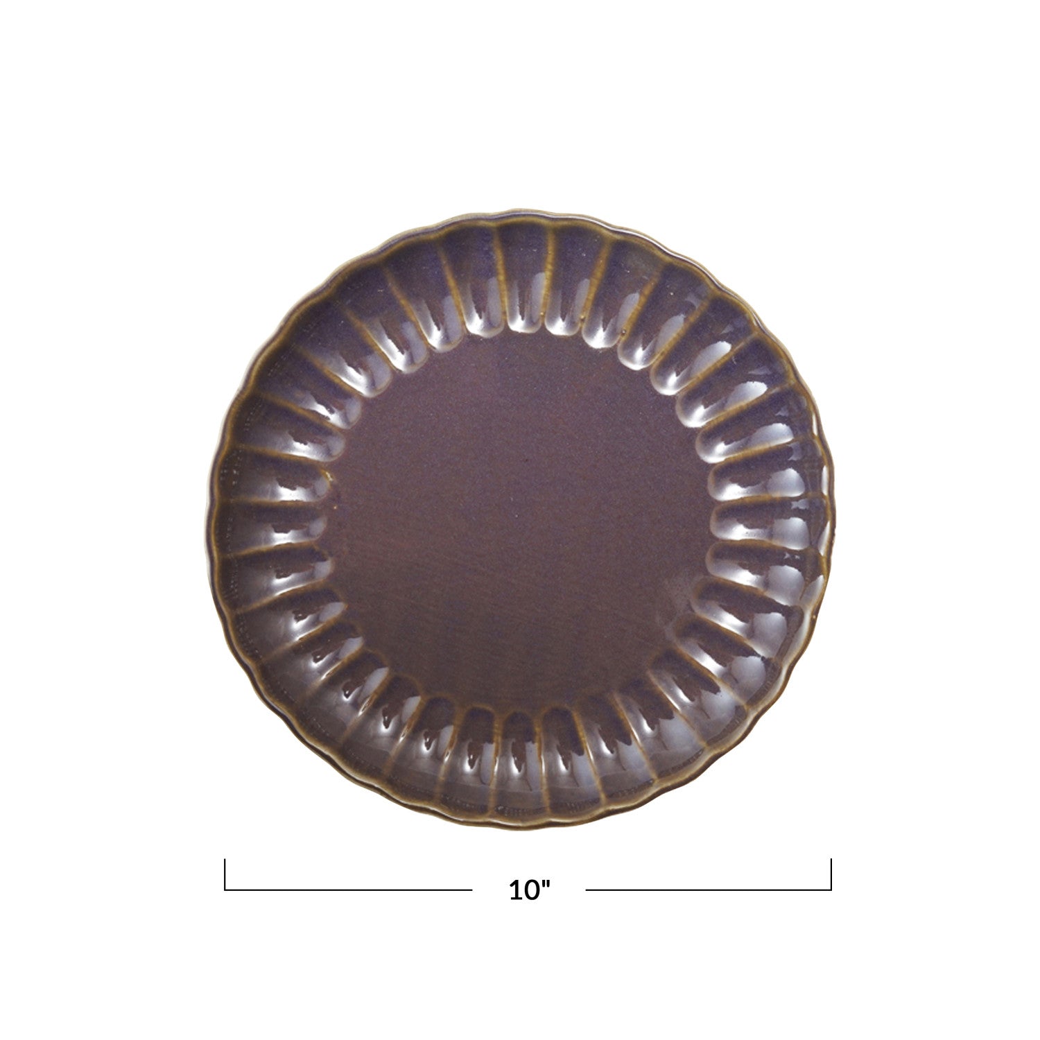 DG1118 10" Stoneware Plate, Plum