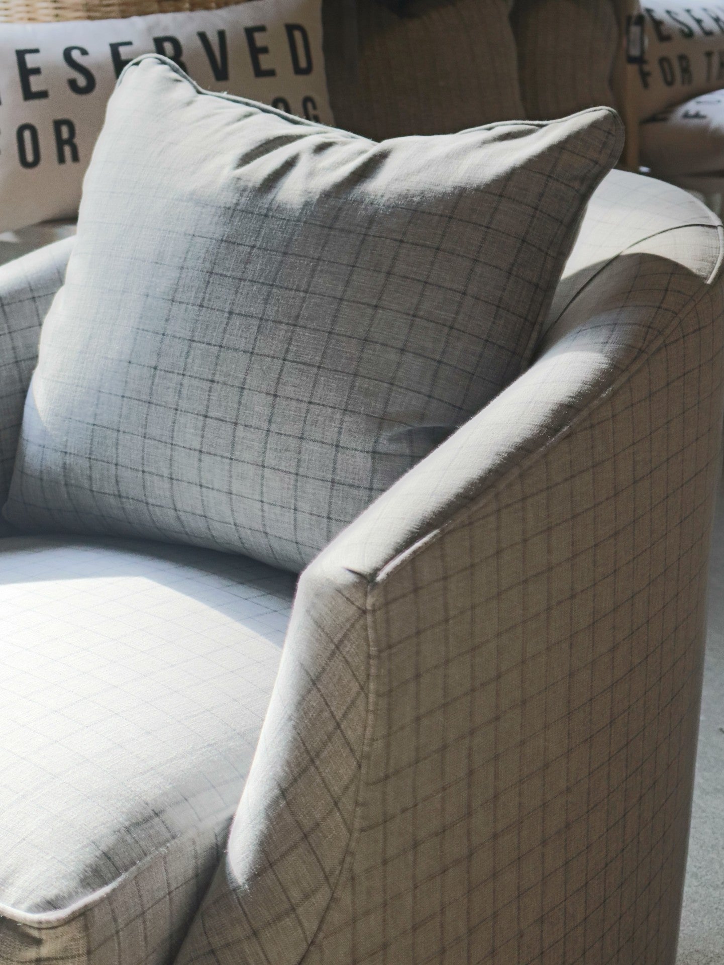 P801-016-RA102-04 Slate Plaid Emmerson Swivel Chair