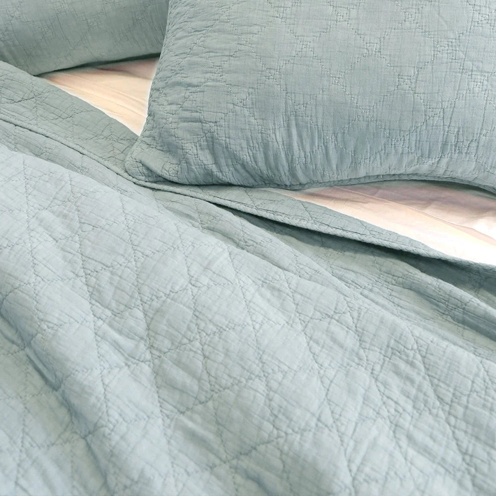 CU-4400-SG-04 Huntington King Coverlet, Sea Glass