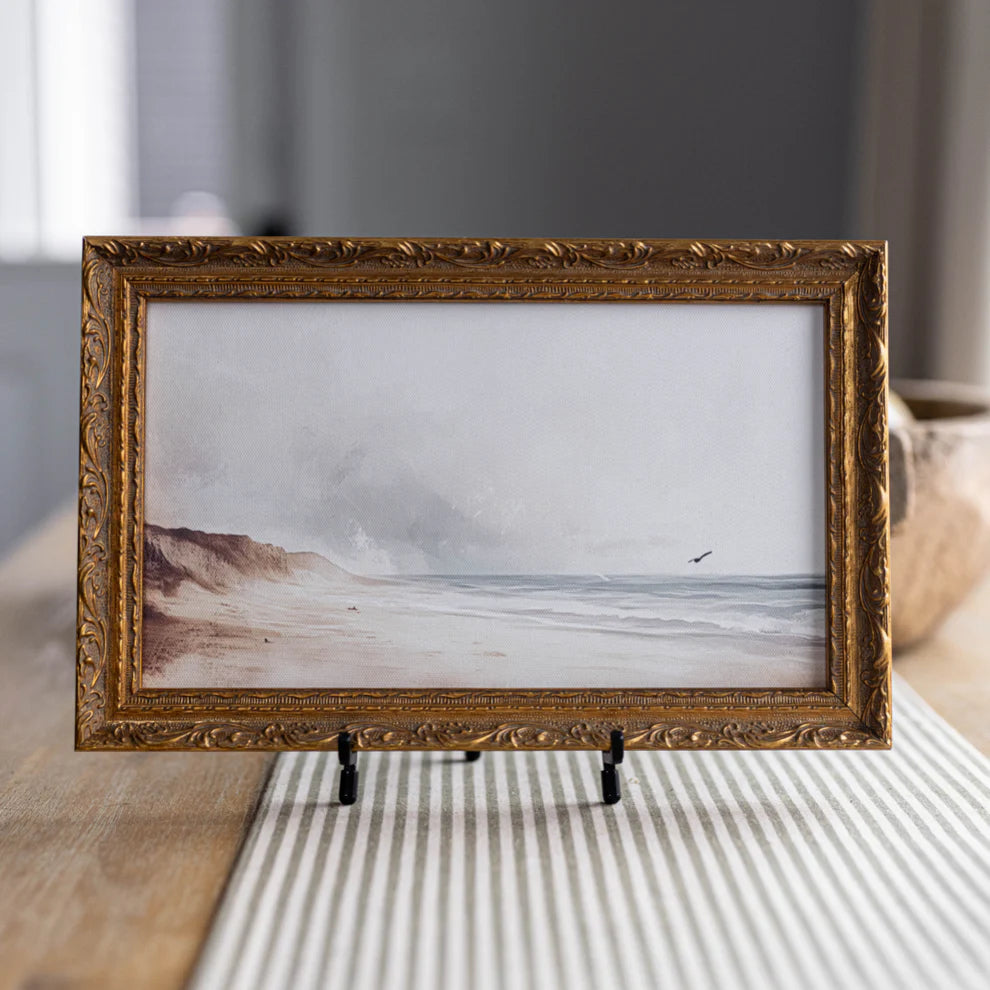 12x10-VINTAGE-SEASIDE Vintage Seaside | French Brass Gold Mould Framed Art 12 x 10