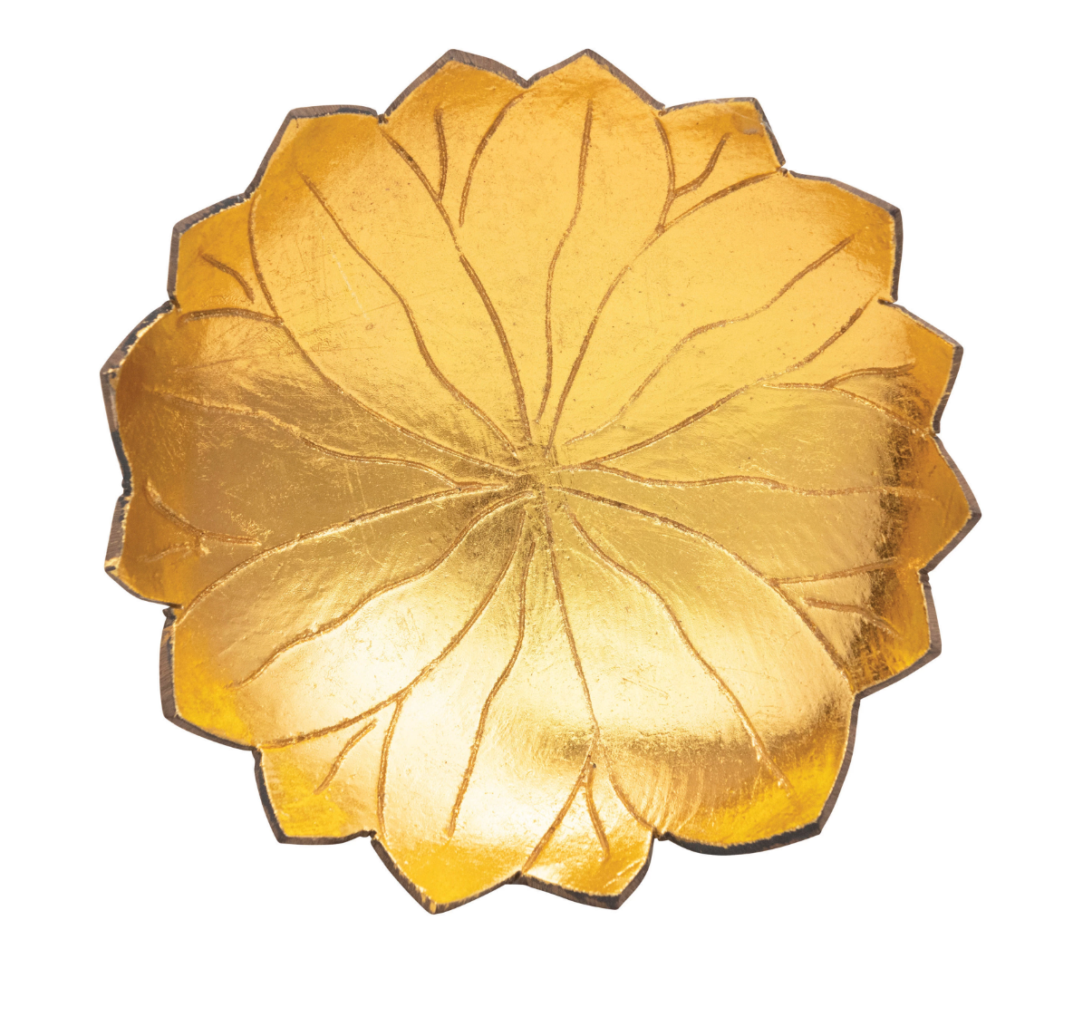 Decorative Coconut Shell Lotus-Shaped Bowl