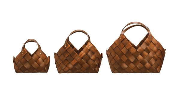 Woven Baskets with Handles