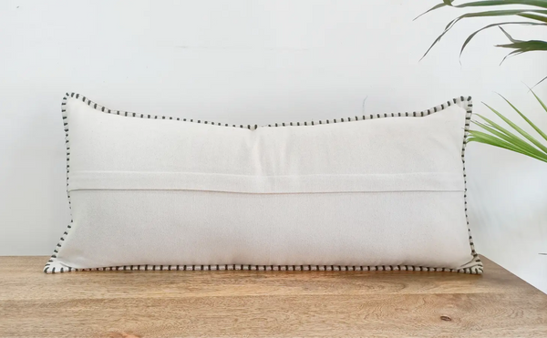 Embroidered Moroccan Lumbar Pillow