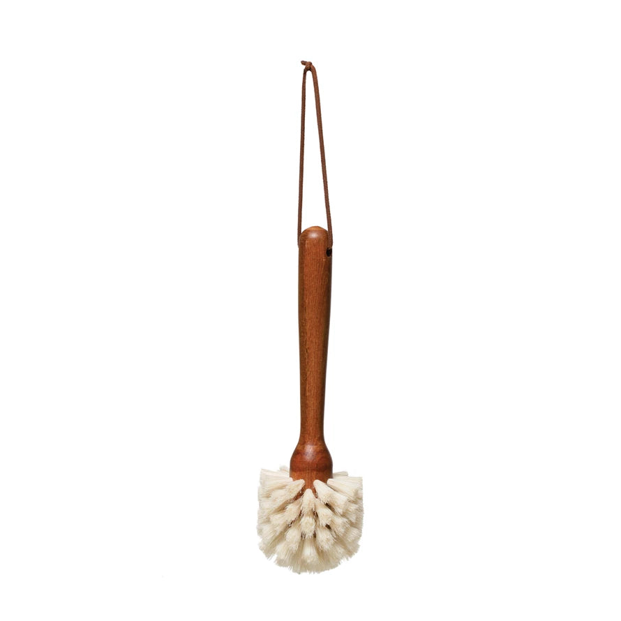 Beech Wood Dish Brush with leather tie - 2 Styles